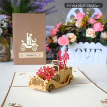 Load image into Gallery viewer, Love 3D Pop UP Cards Valentines Day Gift Postcard with Envelope Stickers Wedding Invitation Greeting Cards Anniversary for Her