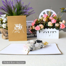 Load image into Gallery viewer, Love 3D Pop UP Cards Valentines Day Gift Postcard with Envelope Stickers Wedding Invitation Greeting Cards Anniversary for Her