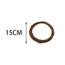 Load image into Gallery viewer, WEIGAO 10-30cm Xmas Home Decor Natural Rattan Wreath Christmas Wreath Crafts Happy Christmas Decoration Spring Wedding Wreath